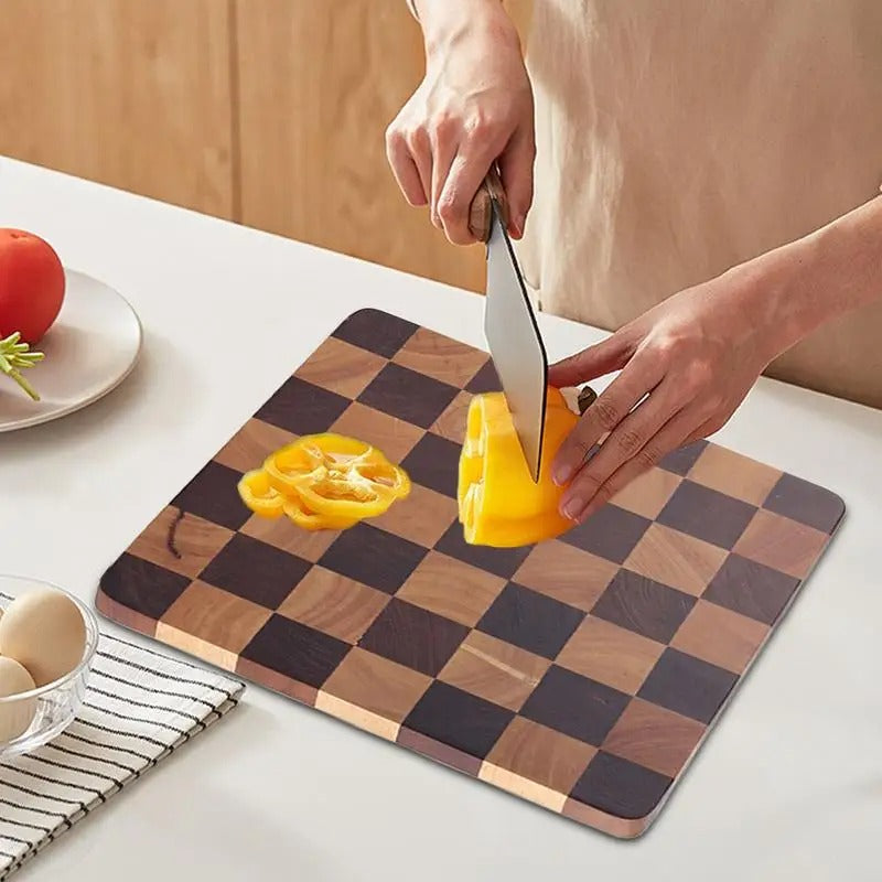 Planche A Decouper Bois Damier carre