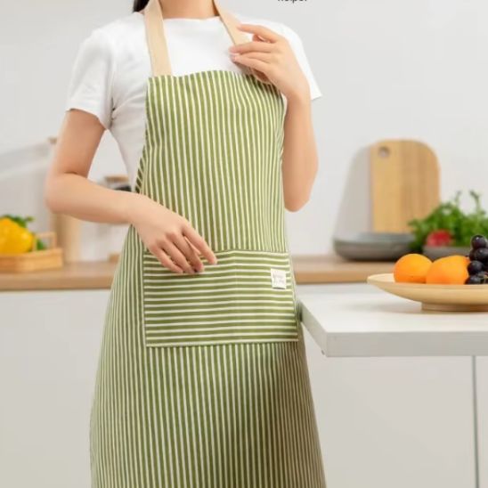 Tablier de Cuisine en Coton pour Femme Vert