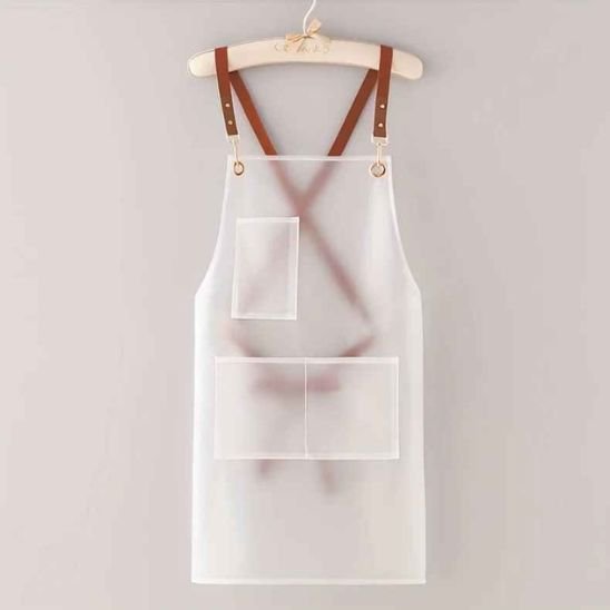 Tablier de cuisine femme blanc waterproof