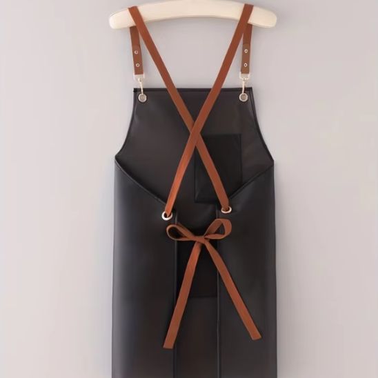 Tablier de cuisine femme noir waterproof