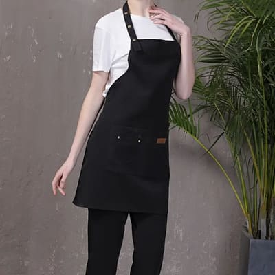 Tablier de cuisine professionnel noir