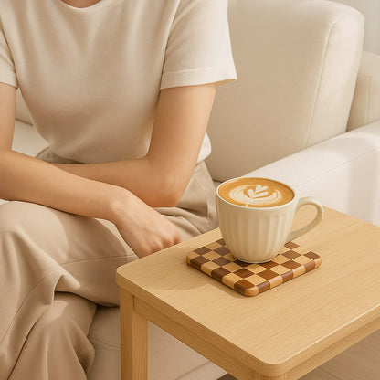 dessous de tasse en bois
